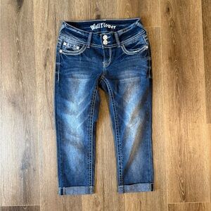 Y2K wallflower denim rhinestone capris